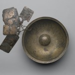 Chihil Kilid (Forty Keys) Divination Bowl with Inscriptions, Zodiac Signs, and Four Plaquettes