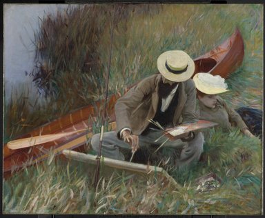 John Singer Sargent (American, born Italy, 1856–1925). <em>An Out-of-Doors Study</em>, 1889. Oil on canvas, frame: 41 1/2 x 48 5/8 x 6 in. (105.4 x 123.5 x 15.2 cm). Brooklyn Museum, Museum Collection Fund, 20.640 (Photo: Brooklyn Museum, 20.640_PS6.jpg)