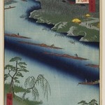 The Kawaguchi Ferry and Zenkoji Temple, No. 20 in One Hundred Famous Views of Edo