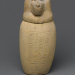 Canopic Jar and Lid (Depicting a Baboon)