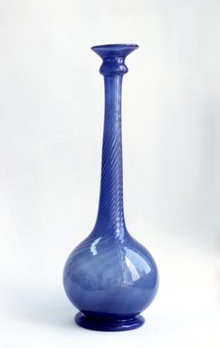  <em>Bottle</em>, 18th–19th century. Translucent deep blue glass; blown in dip mold, 13 3/4 x 4 5/16 in. (35 x 11 cm). Brooklyn Museum, Henry L. Batterman Fund, 47.203.16. Creative Commons-BY (Photo: Brooklyn Museum, 47.203.16.jpg)