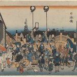 Nihonbashi: Daimyō Procession Setting Out, from the series Fifty-three Stations of the Tōkaidō Road